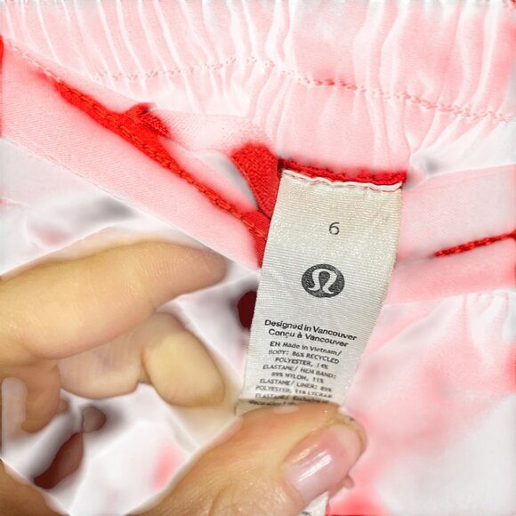 Lululemon Womens Running Shorts Size 6 Red Lightweight Stretchy - Picture 4 of 5